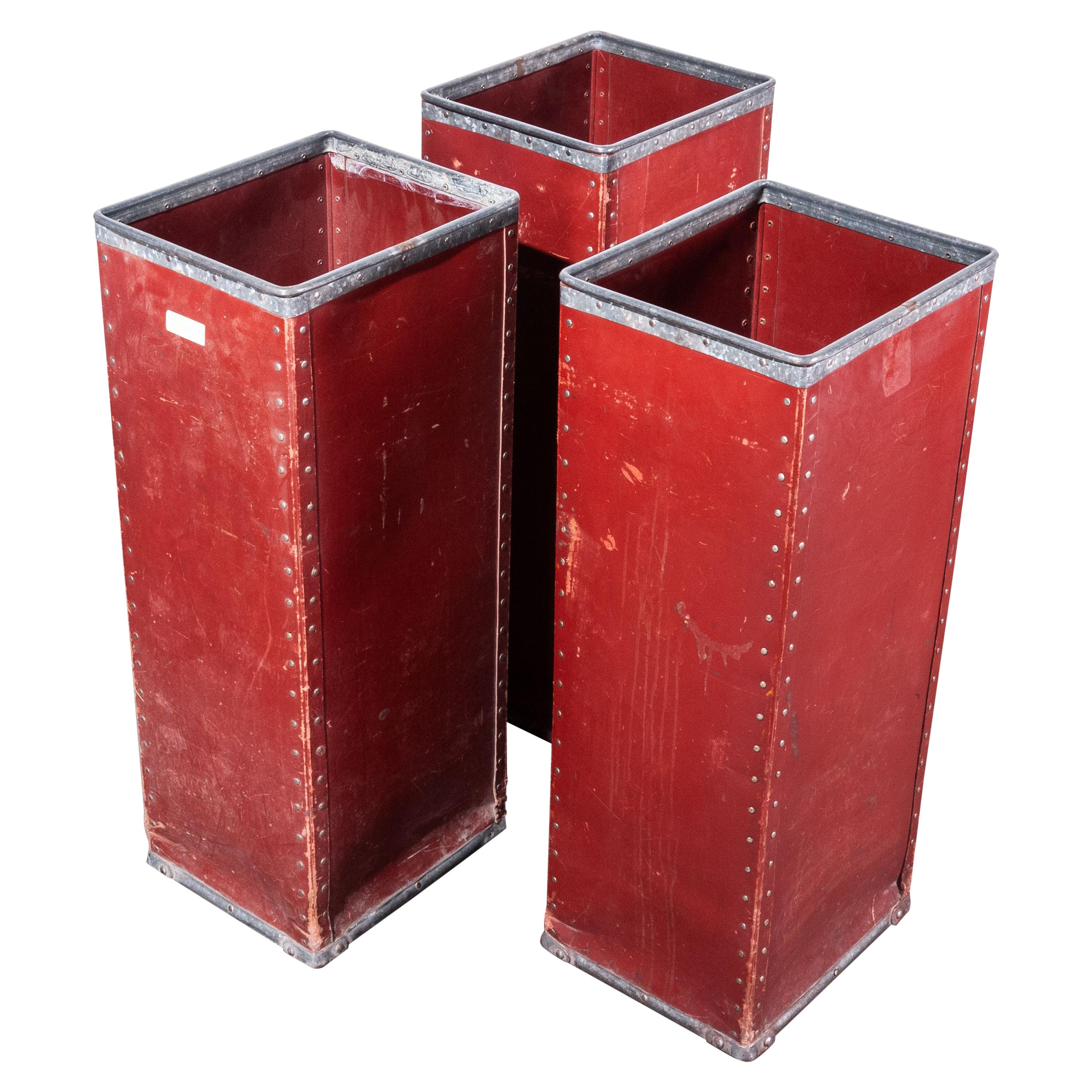 1940s Original Suroy Tall Industrial Storage Boxes, One Available