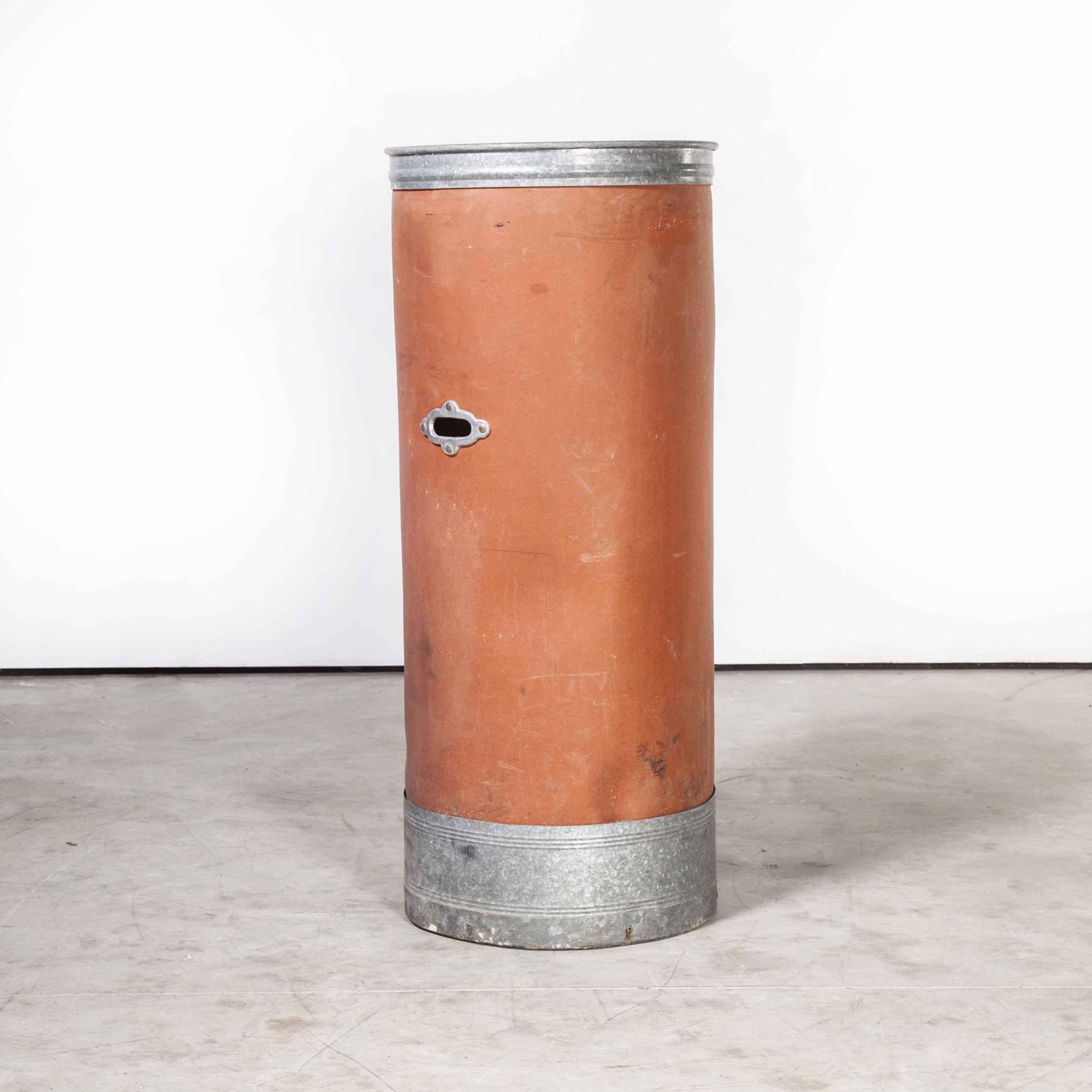 Metal 1940's Original Suroy Tall Industrial Storage Cylinder 'Model 1259.2'