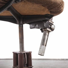 1940s Original Tan-Sad Machinists, Desk, Study Swiveling Chair