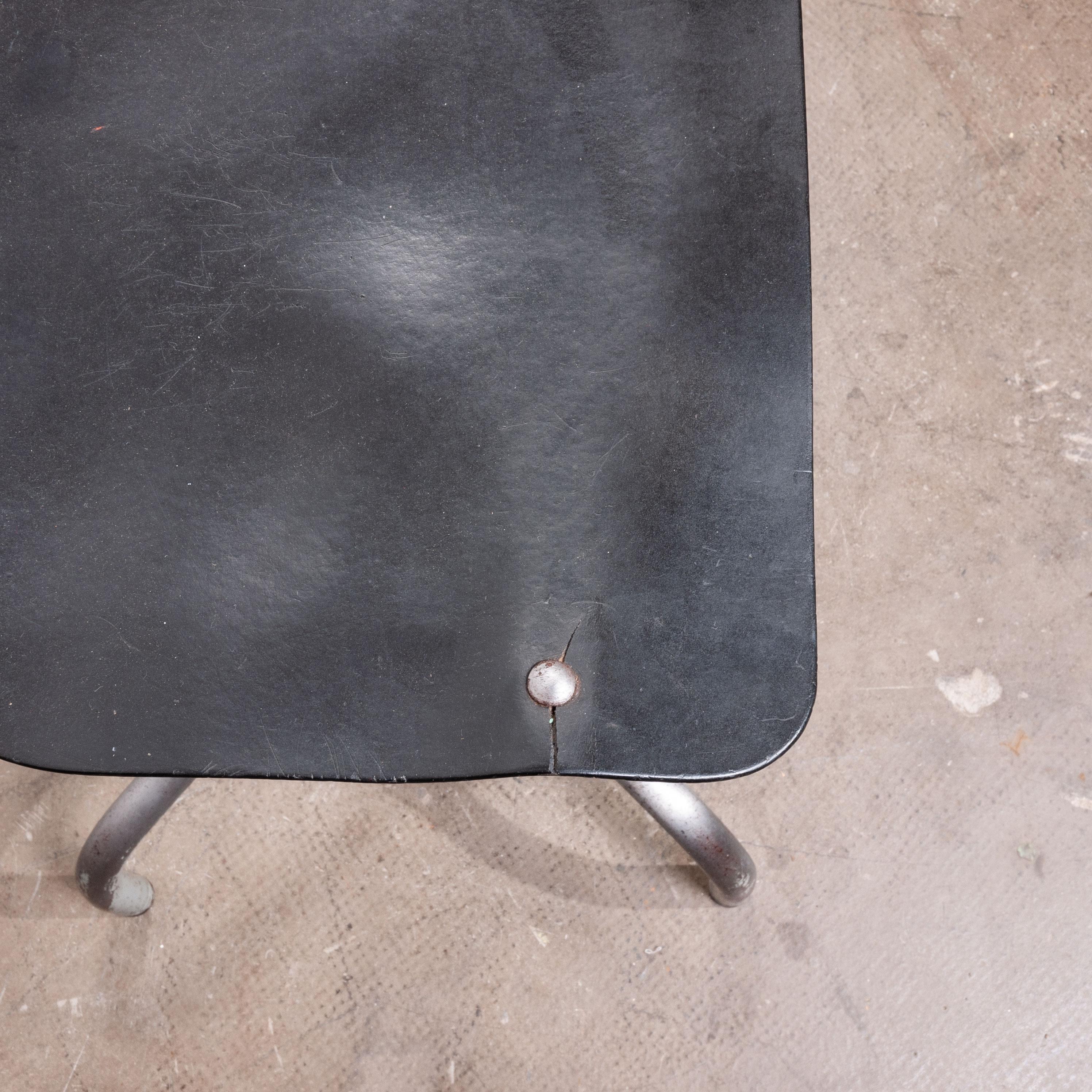 British 1940s Original Tan-Sad Machinists, Dining or Study Chair