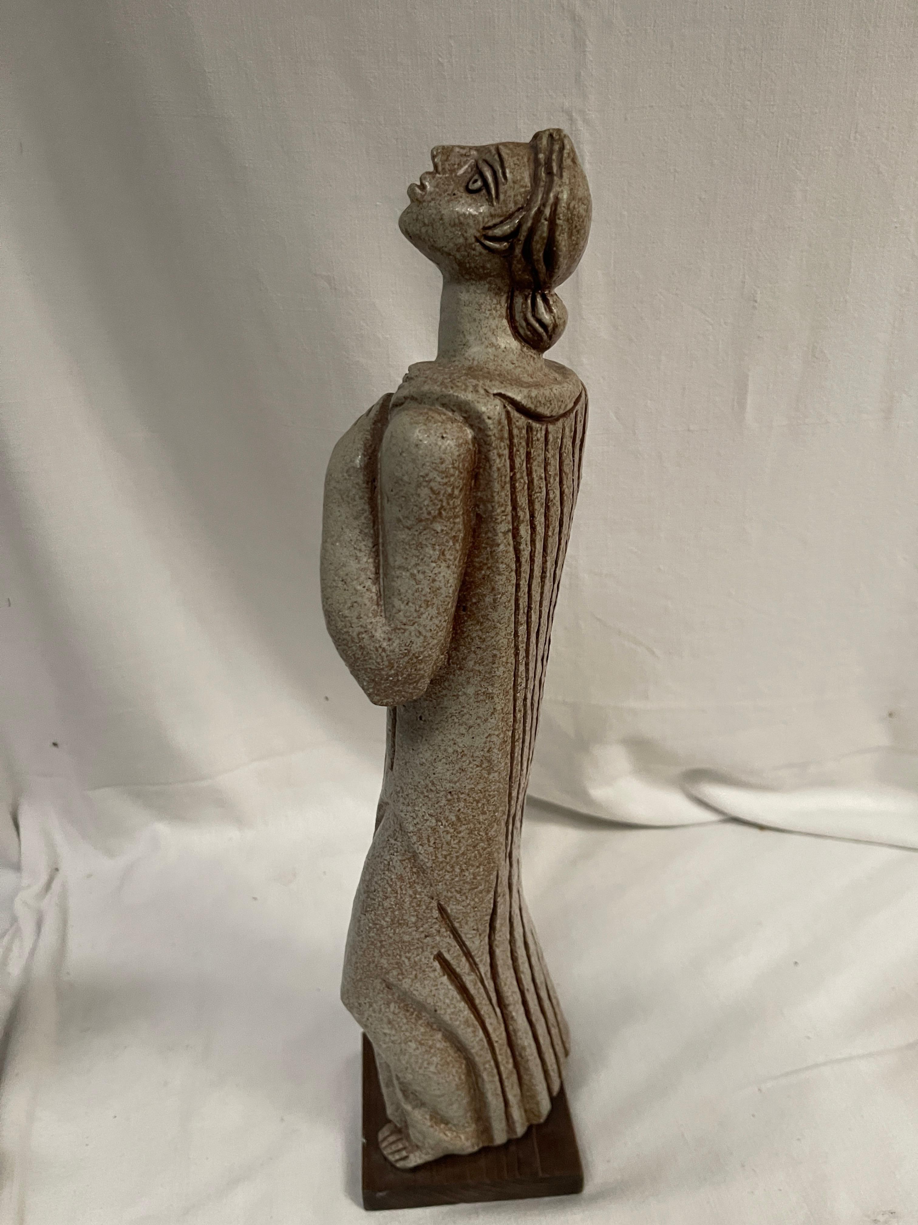 Metà XX secolo Scultura in ceramica del 1940 