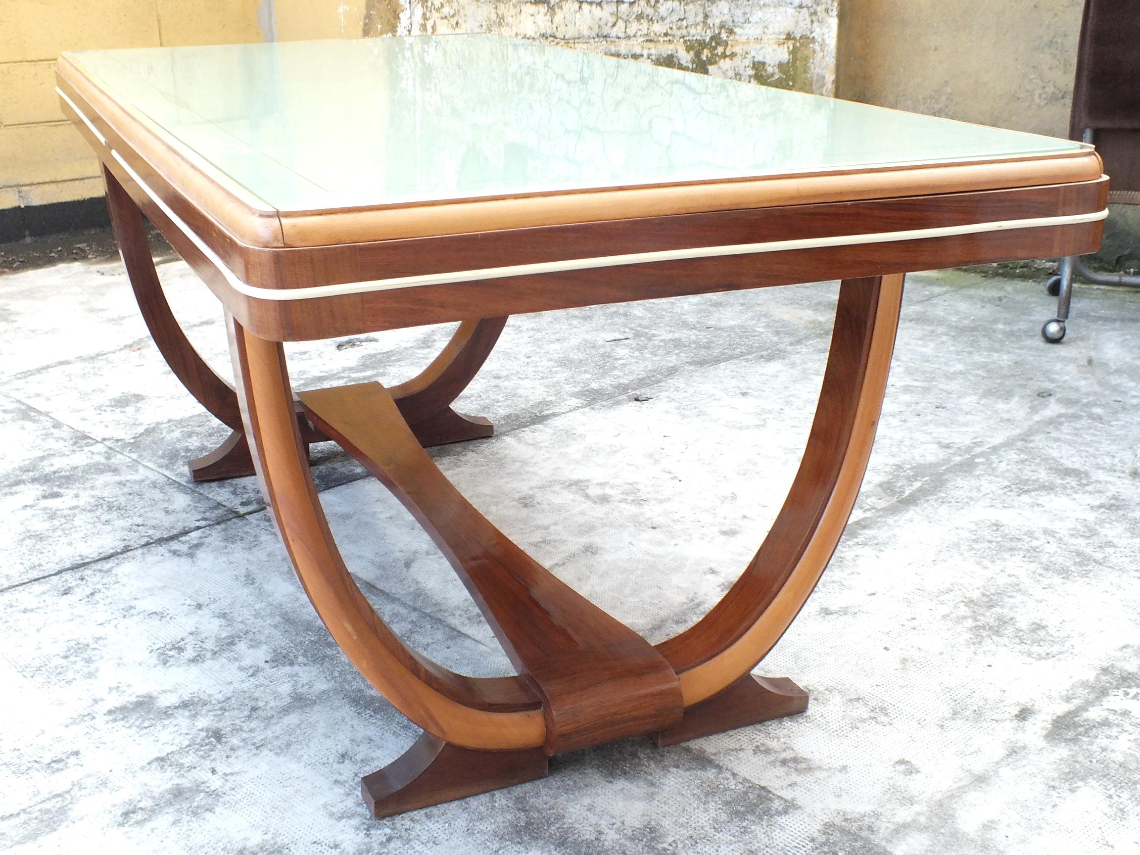 Italian 1940s Osvaldo Borsani Design Long Dining Table, Italy For Sale