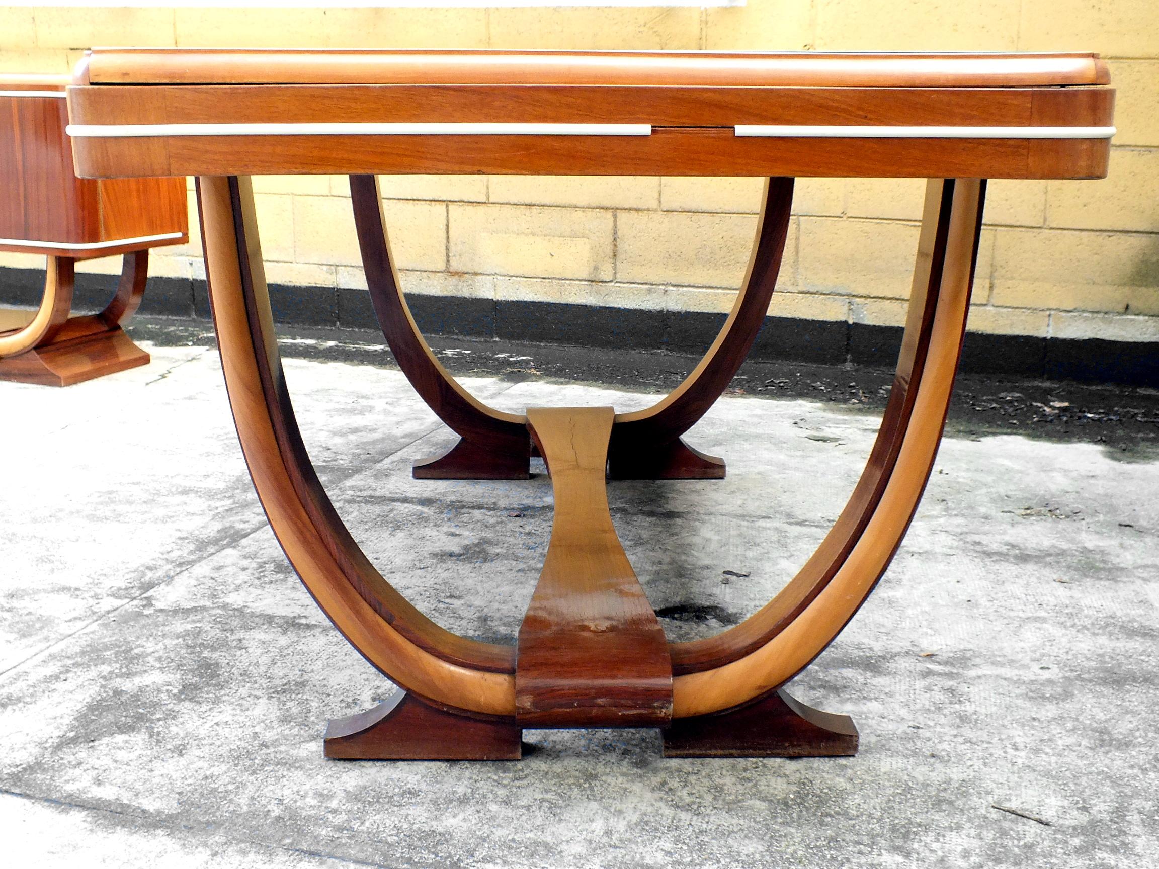 1940s Osvaldo Borsani Design Long Dining Table, Italy In Good Condition For Sale In Biella, IT