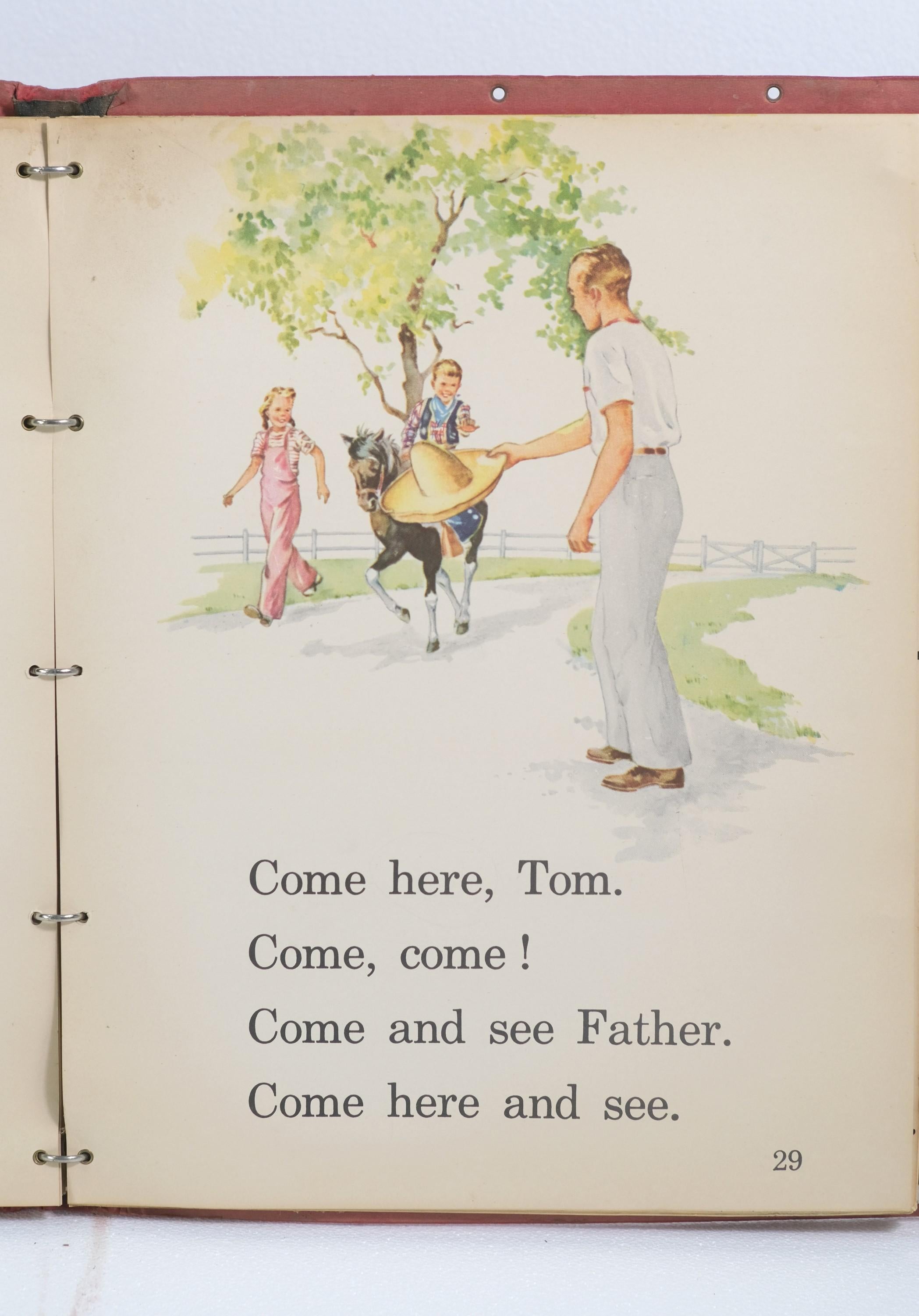 Milieu du XXe siècle Livre d'histoires rouges « Our Big Red », première édition pour enfants, années 1940 en vente
