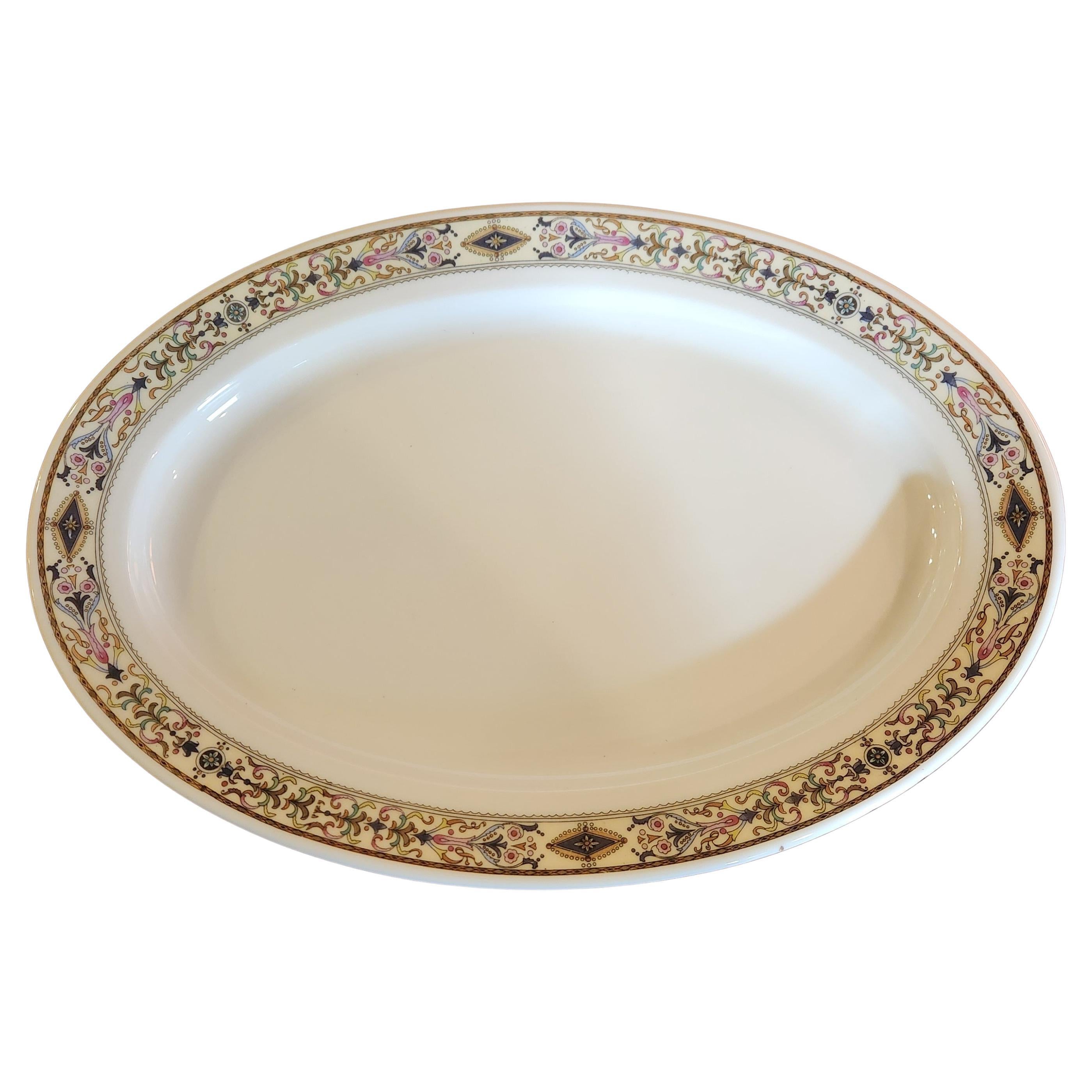 Mid-Century Modern 1940s German Serving Platter Pompeian Black Knight Albert Pick For Sale