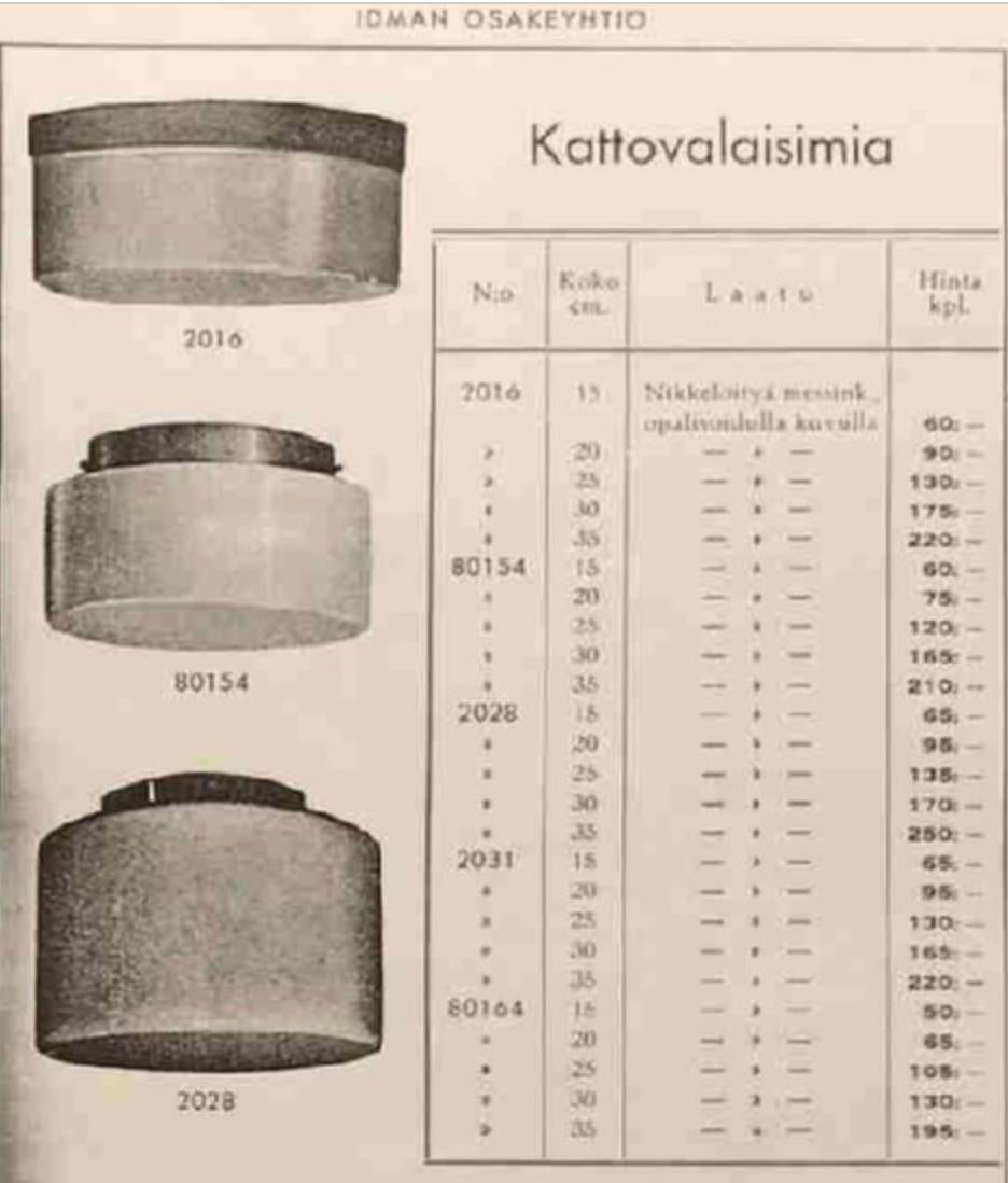 Monture encastrée Paavo Tynell modèle #2028 en verre et métal pour Taito Oy, années 1940 en vente 4