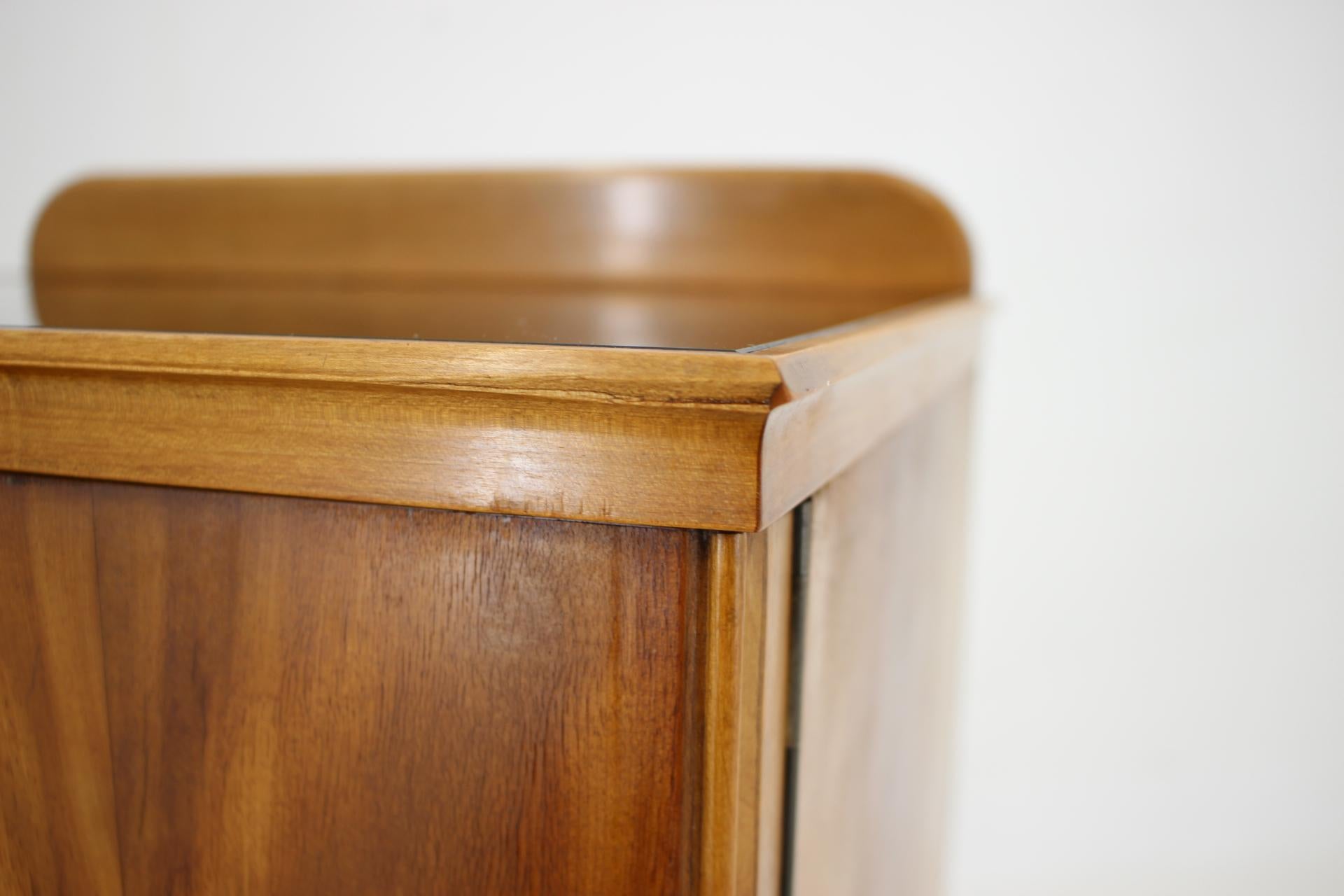 1940s Pair Ash Bedside Tables, Czechoslovakia 6