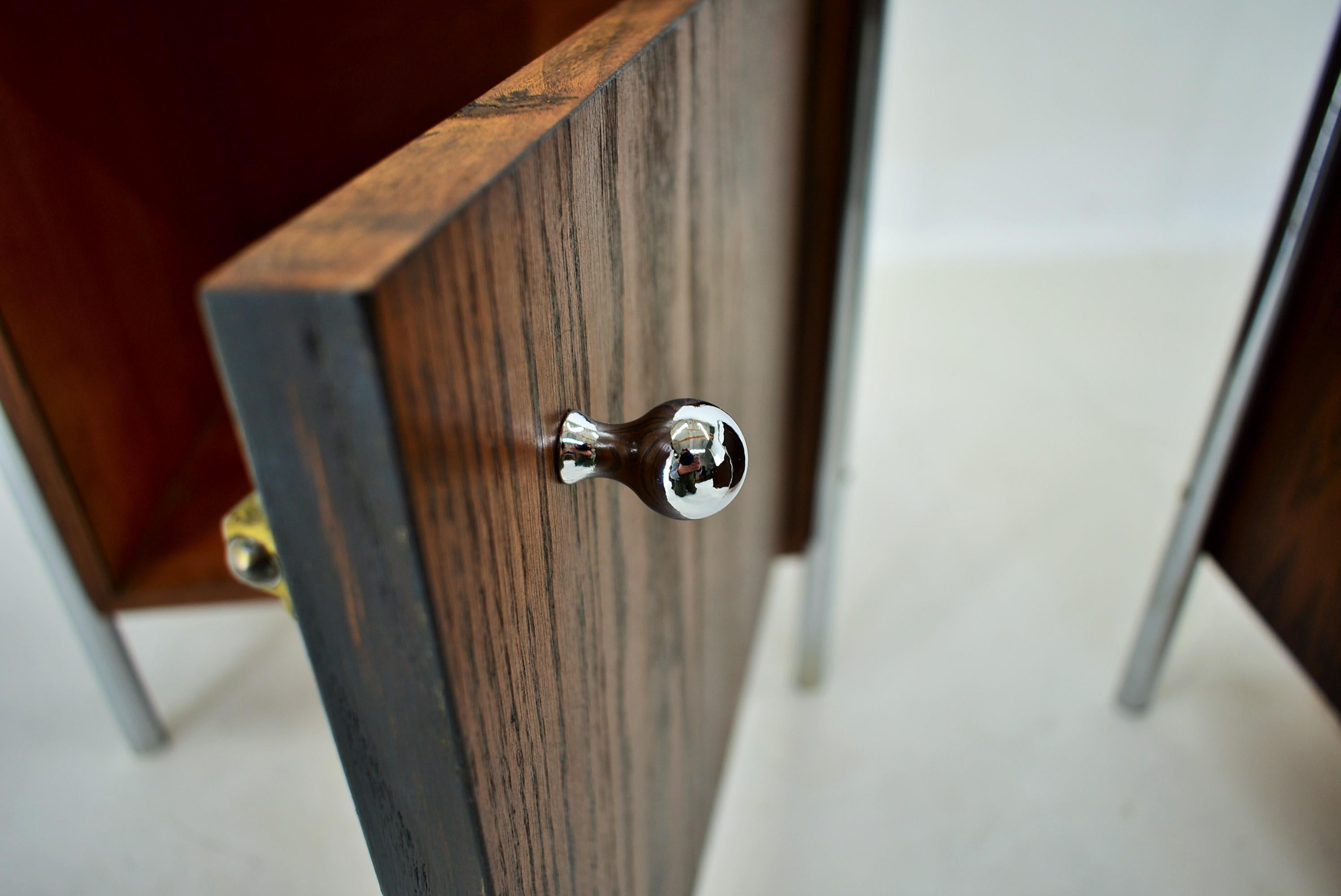 1940s Pair of Bauhaus Bedside Tables, Czechoslovakia 4