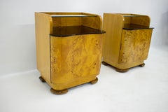 1940s Pair of Bedside Tables by Halabala for UP Zavody, Czechoslovakia