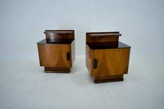 1940s Pair of Bedside Tables by Jindřich Halabala , Czechoslovakia
