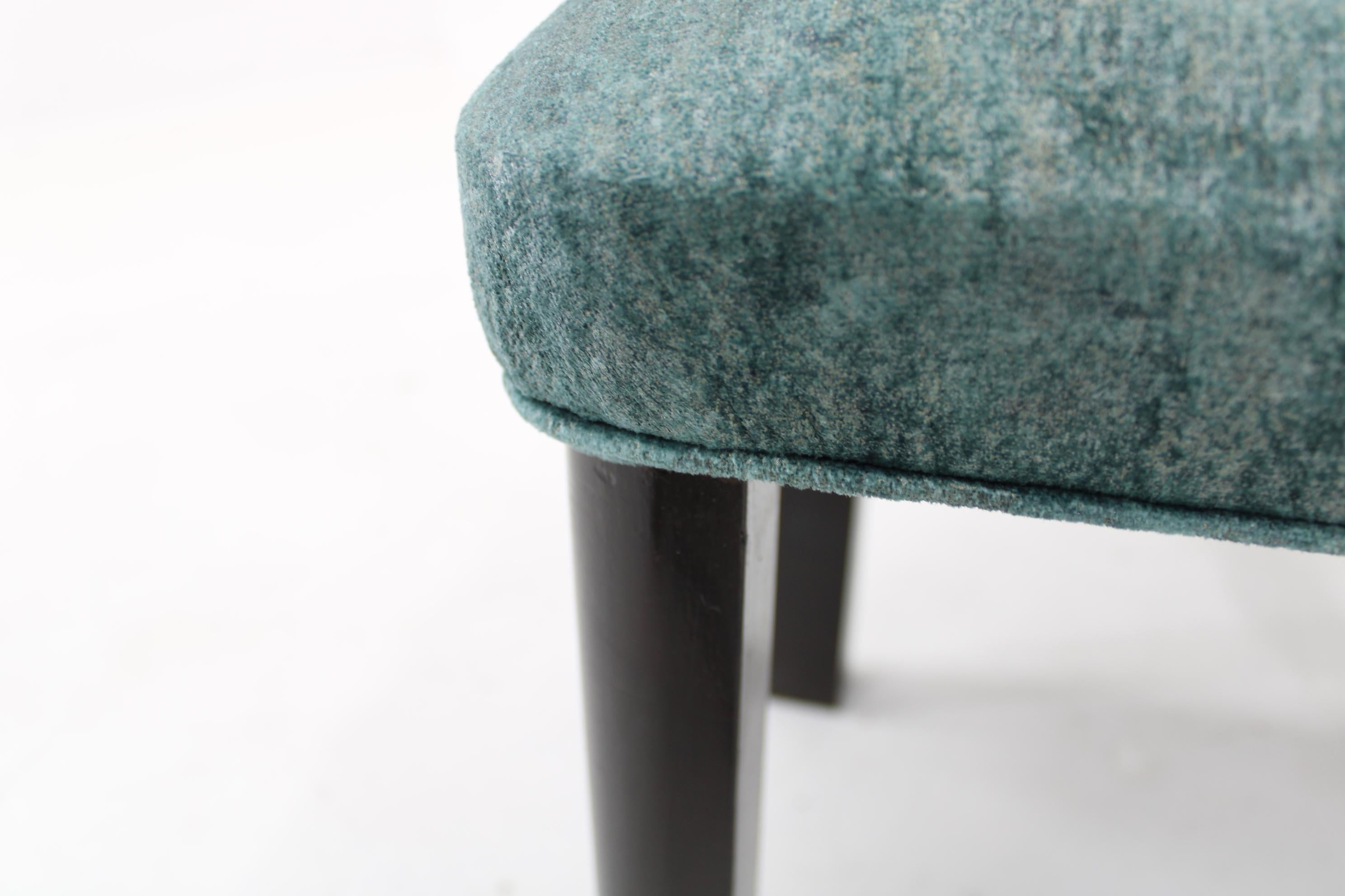Paire de chaises avec tabouret des années 1940, Italie en vente 3