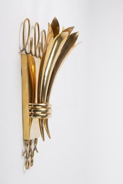 1940s Pair of Emilio Lancia Brass Sconces