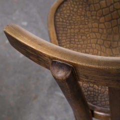 1940's Pair of Fischel Bentwood Chairs, Patterned Seat