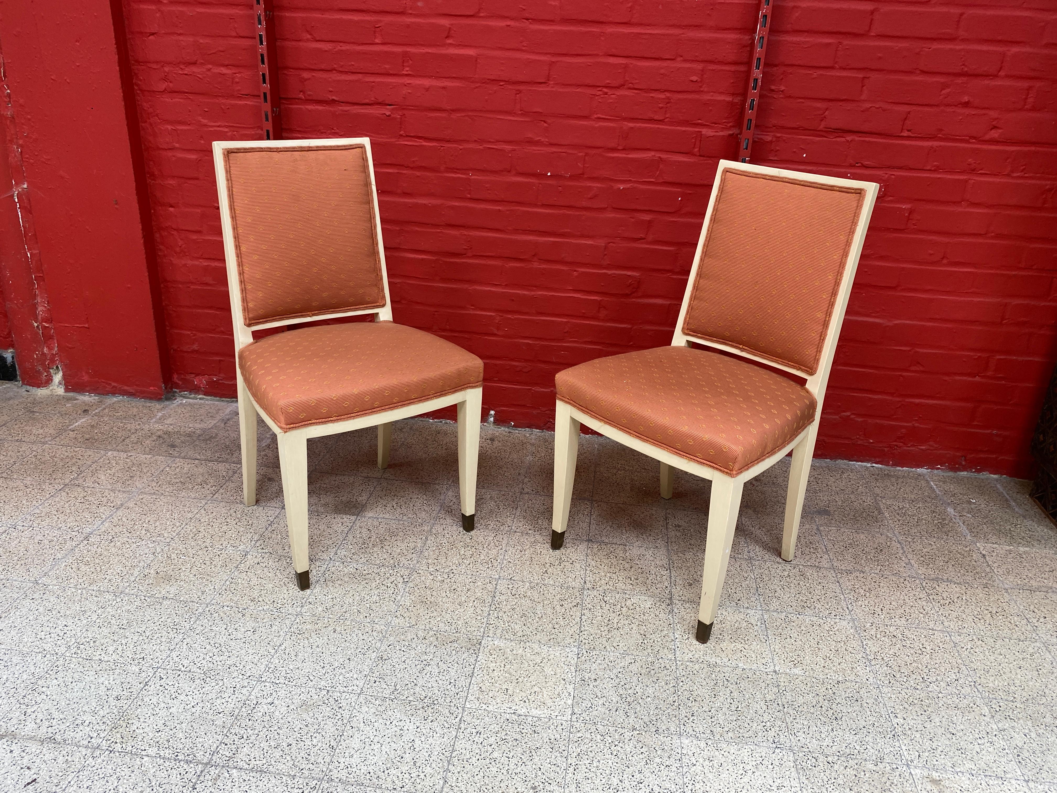 paire de fauteuils Art Déco français des années 1940 dans le style d'André Arbus en vente 4