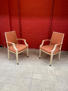 1940s two French Art Deco Armchairs in the Style of André Arbus