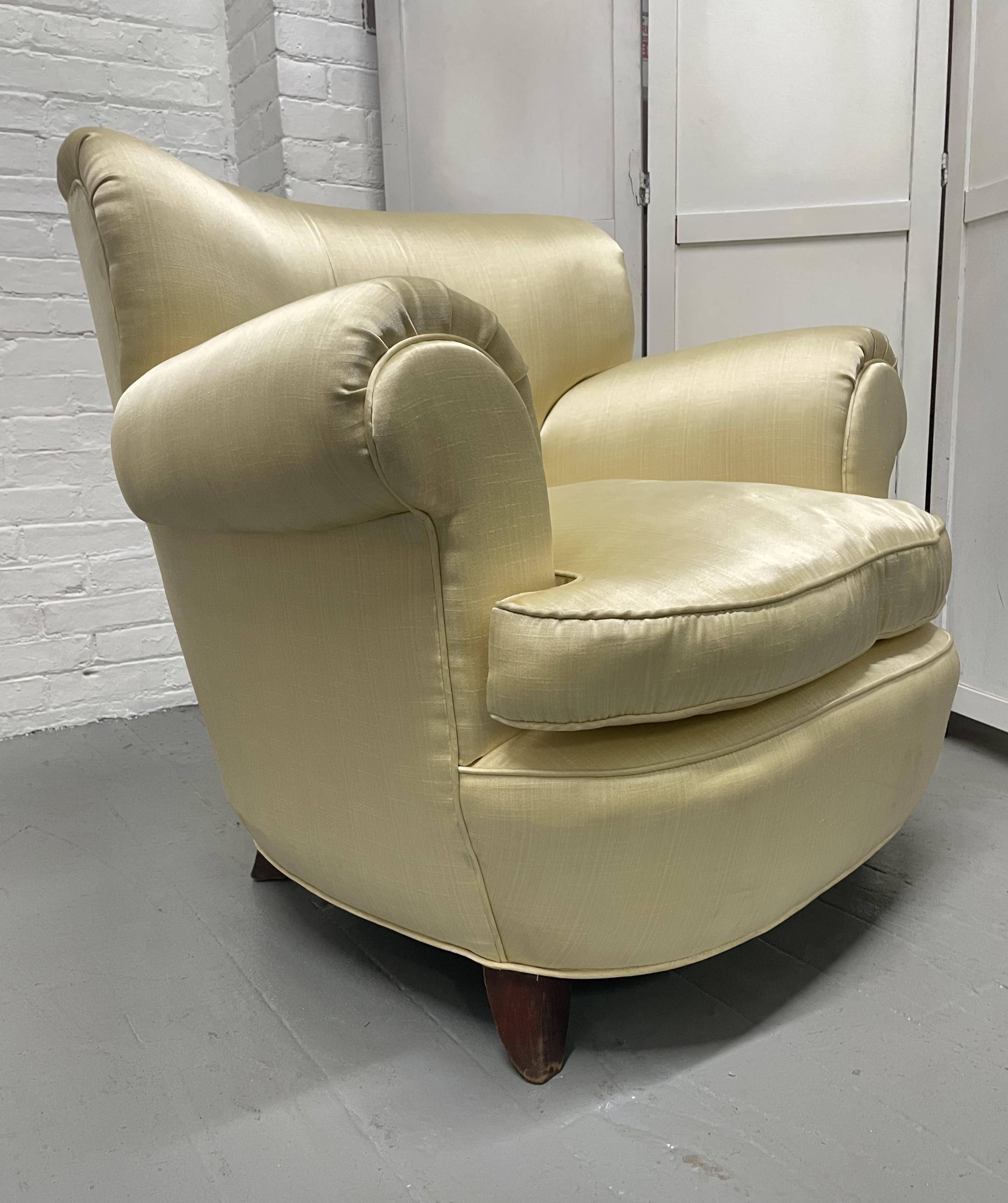 Directoire 1940s French Lounge Chairs Pair  For Sale