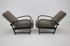 Paire de fauteuils réglables Kropacek Kozelka, Tchécoslovaquie, années 1940