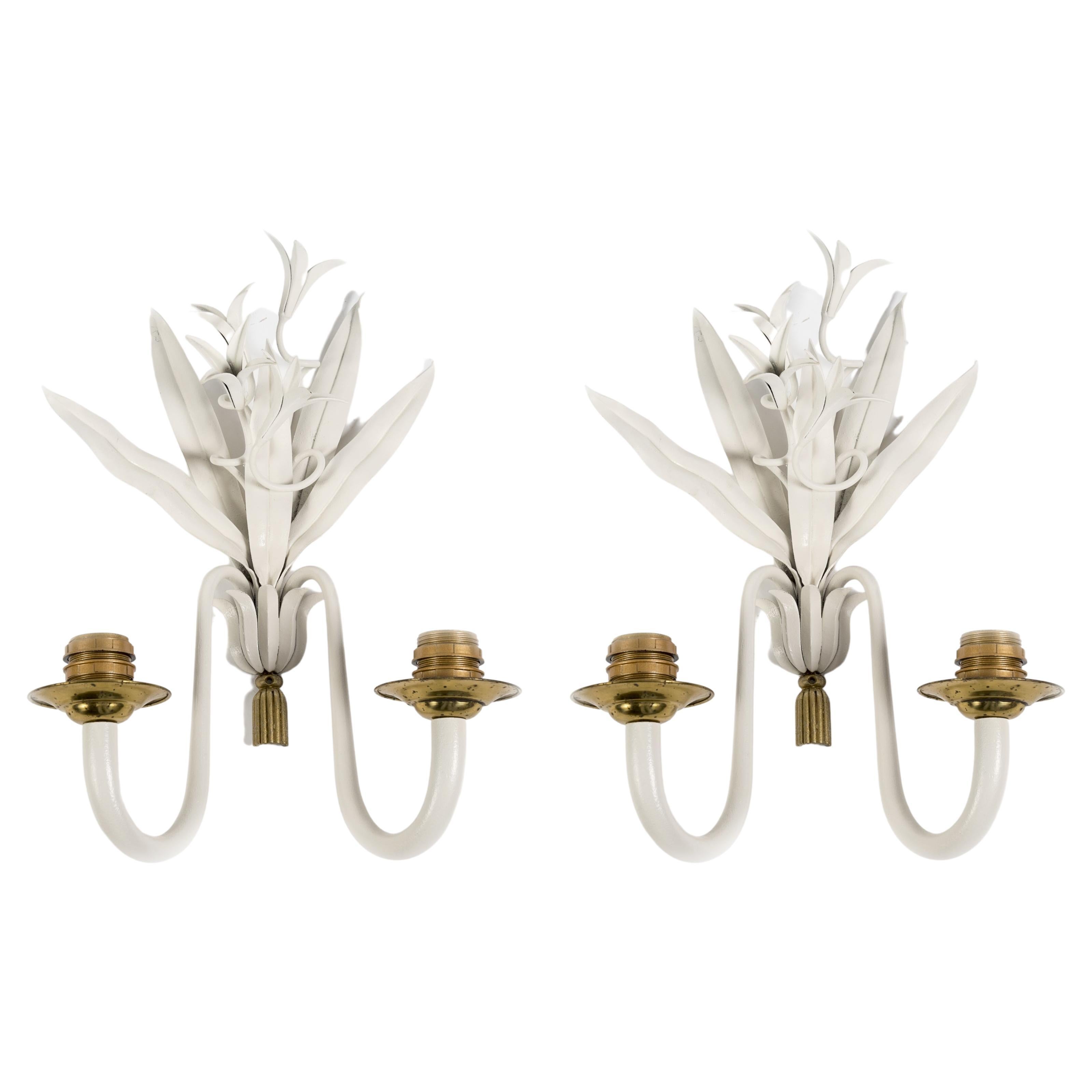 1940's Pair of Sconces Attributed to Maison Baguès