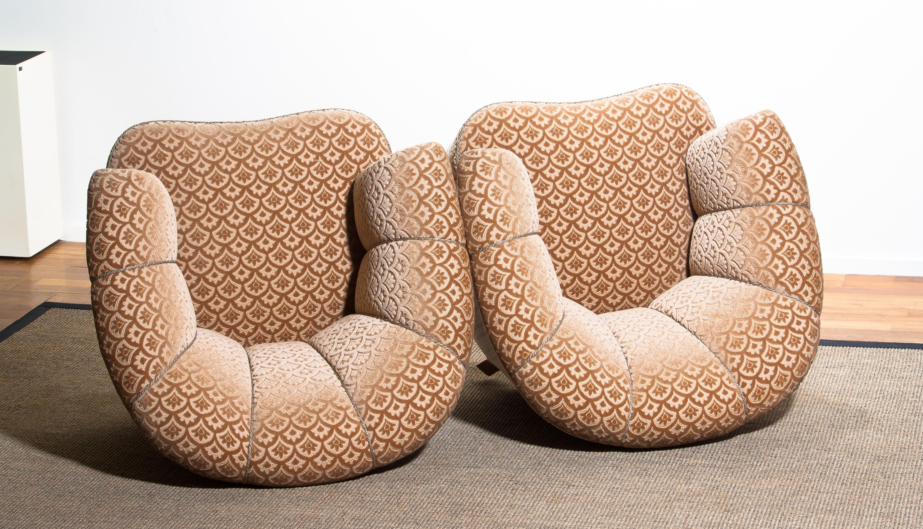 1940s, Pair of Shell Back Club Lounge Cocktail Chairs from Sweden 7