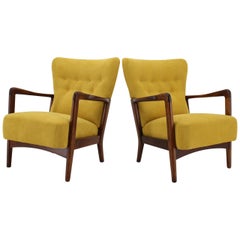 1940s Pair of Søren Hansen Armchairs for Fritz Hansen, Denmark