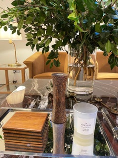 Candelero de madera de palma de los años 40