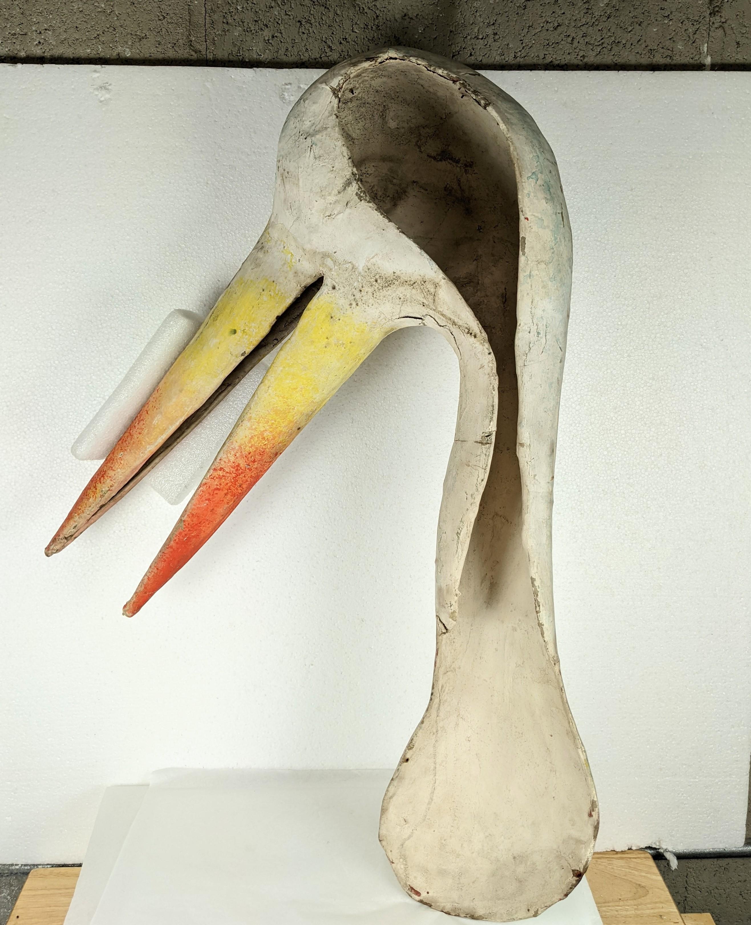1940's Paper Mache Stork In Good Condition In Riverdale, NY