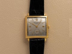 1940's Patek Philippe Vintage Mens Square Watch with Dog Ear Lugs - 18K Gold