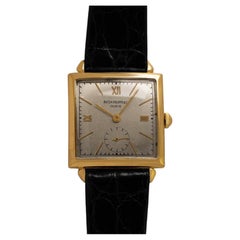 1940's Patek Philippe Vintage Mens Square Watch with Dog Ear Lugs - 18K Gold