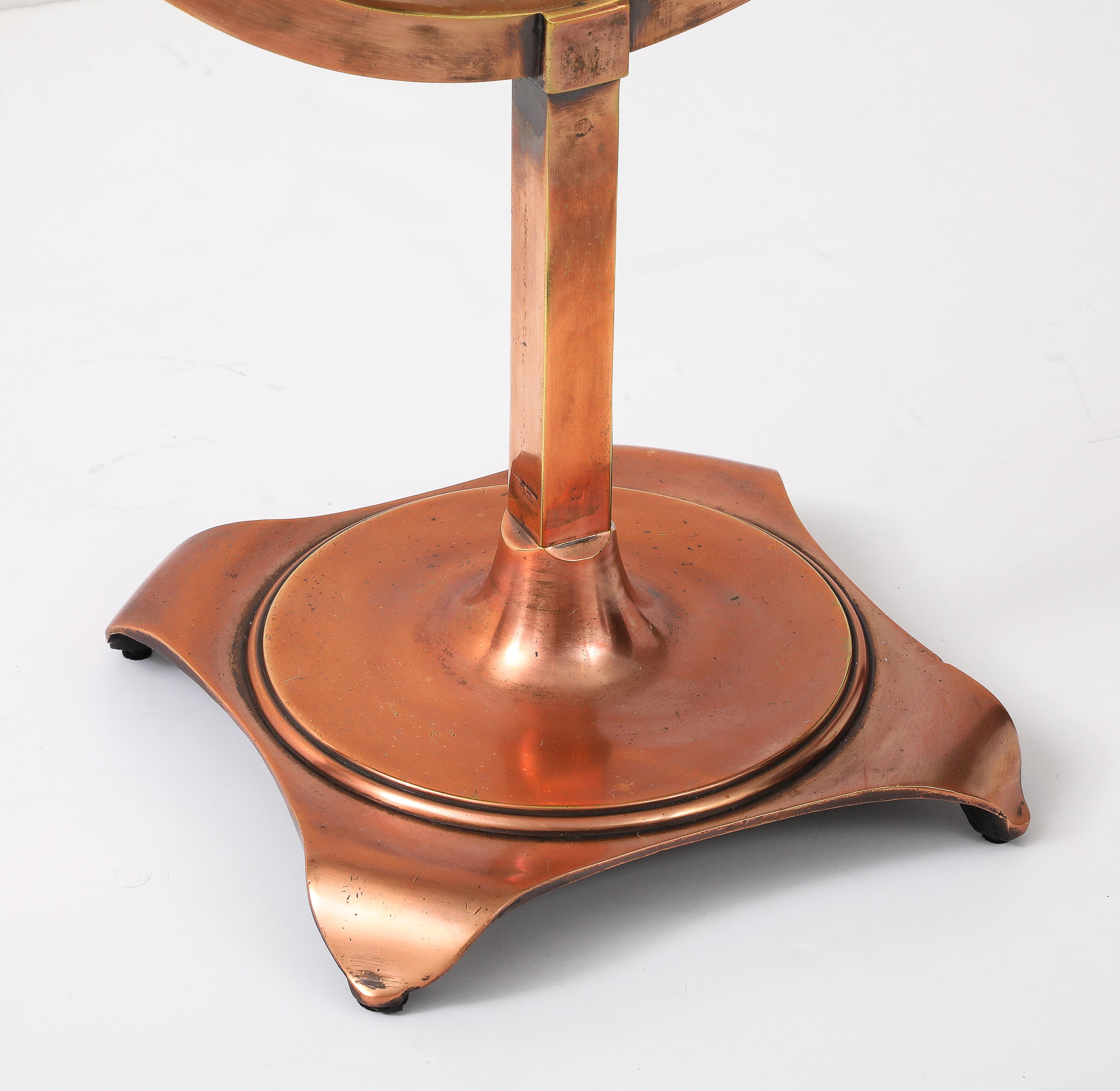 1940's Patinated Copper Large Vanity Mirror By JR Palmenberg's & Sons In Good Condition For Sale In New York, NY