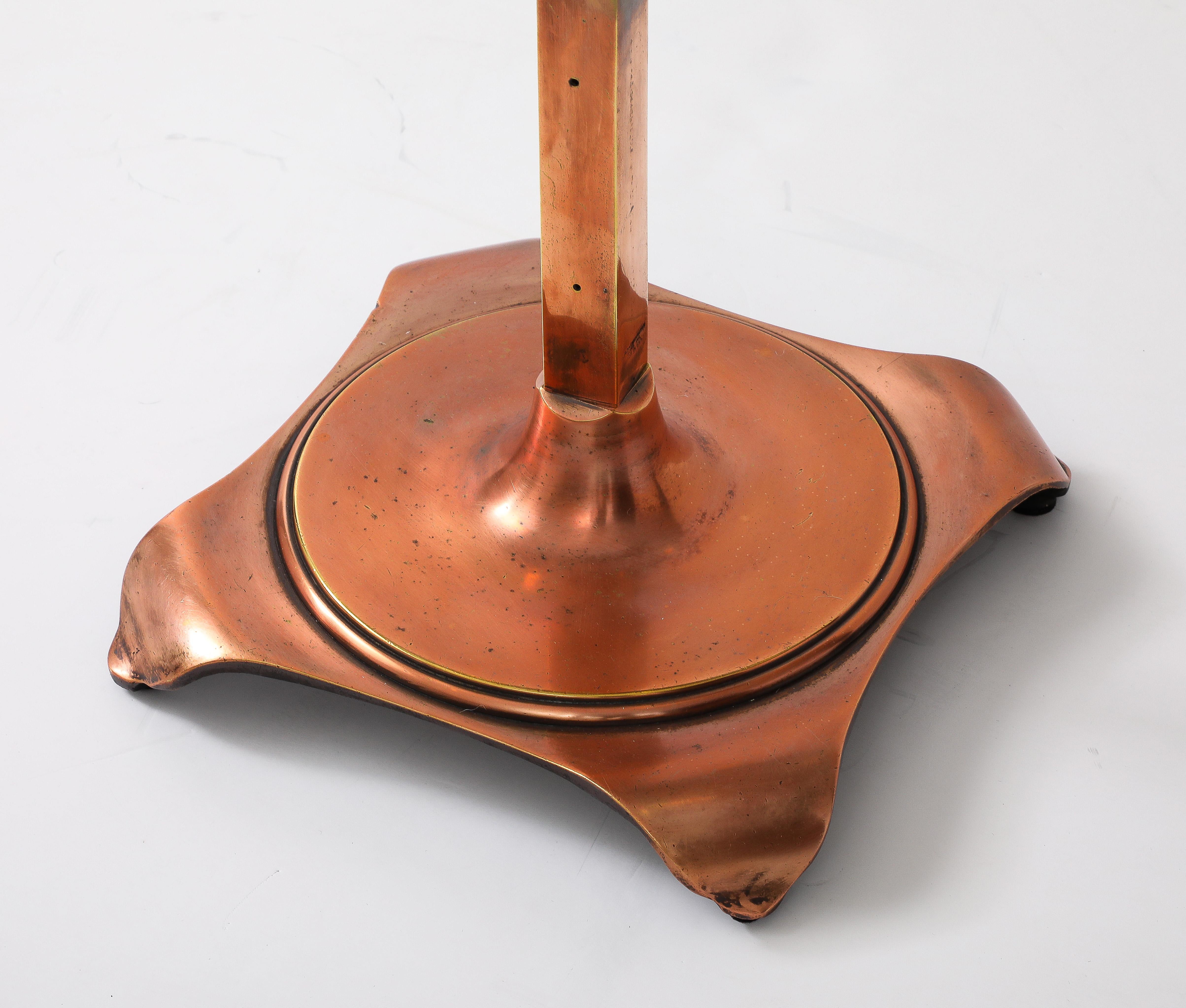 1940's Patinated Copper Large Vanity Mirror By JR Palmenberg's & Sons For Sale 2