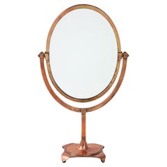 Vintage 1940's Patinated Copper Large Vanity Mirror By JR Palmenberg's & Sons