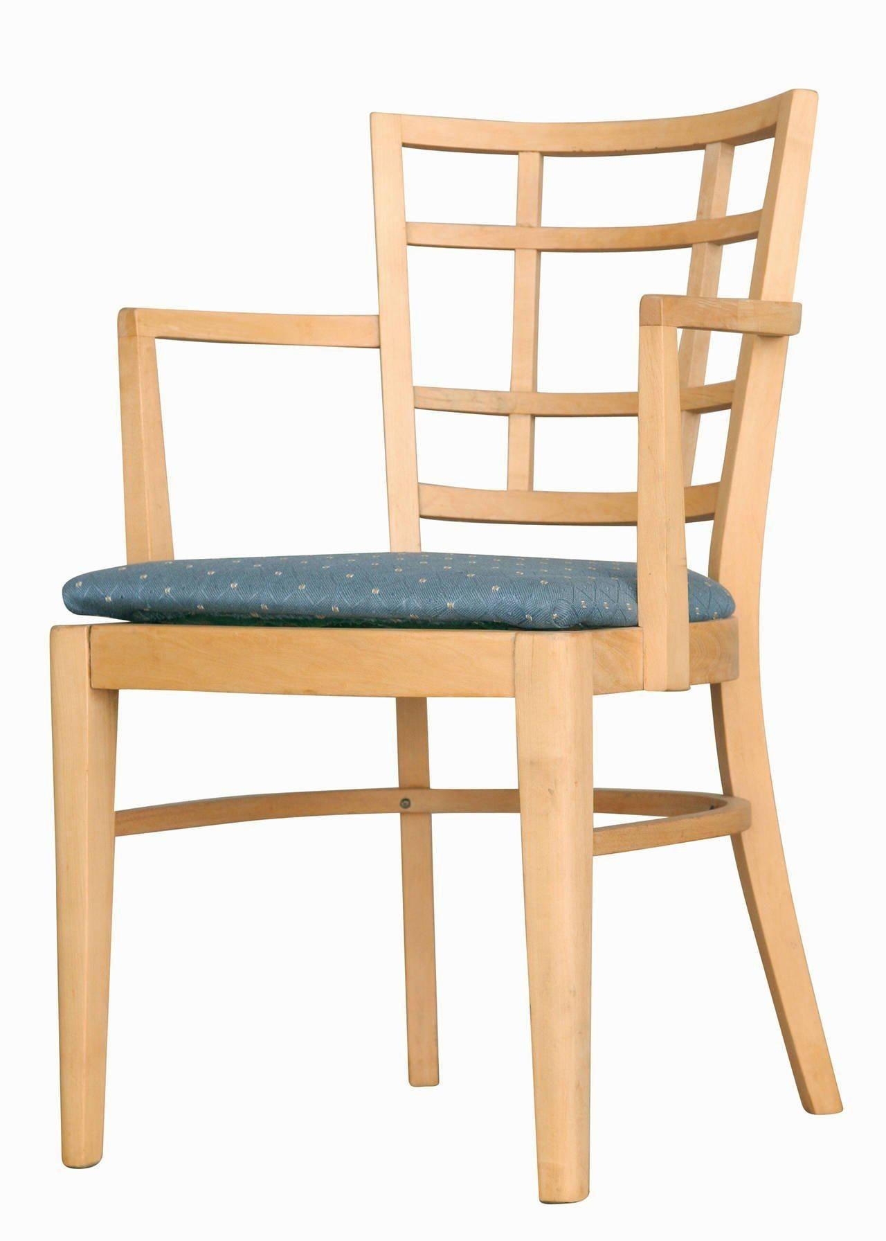 Mid-20th Century 1940s Paul Frankl for Brown Saltman Dining Chair, Set of Seven For Sale