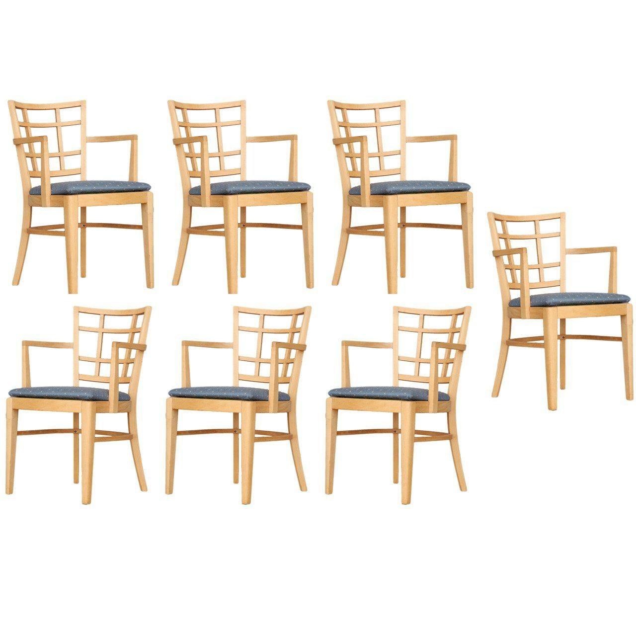 1940s Paul Frankl for Brown Saltman Dining Chair, Set of Seven For Sale 3