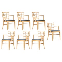 Retro 1940s Paul Frankl for Brown Saltman Dining Chair, Set of Seven