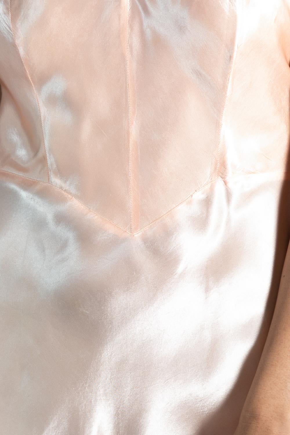 1940S Peach Silk Romper Slip For Sale 4