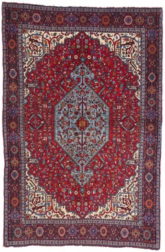1940's Persian Farahan Carpet with Modern Style