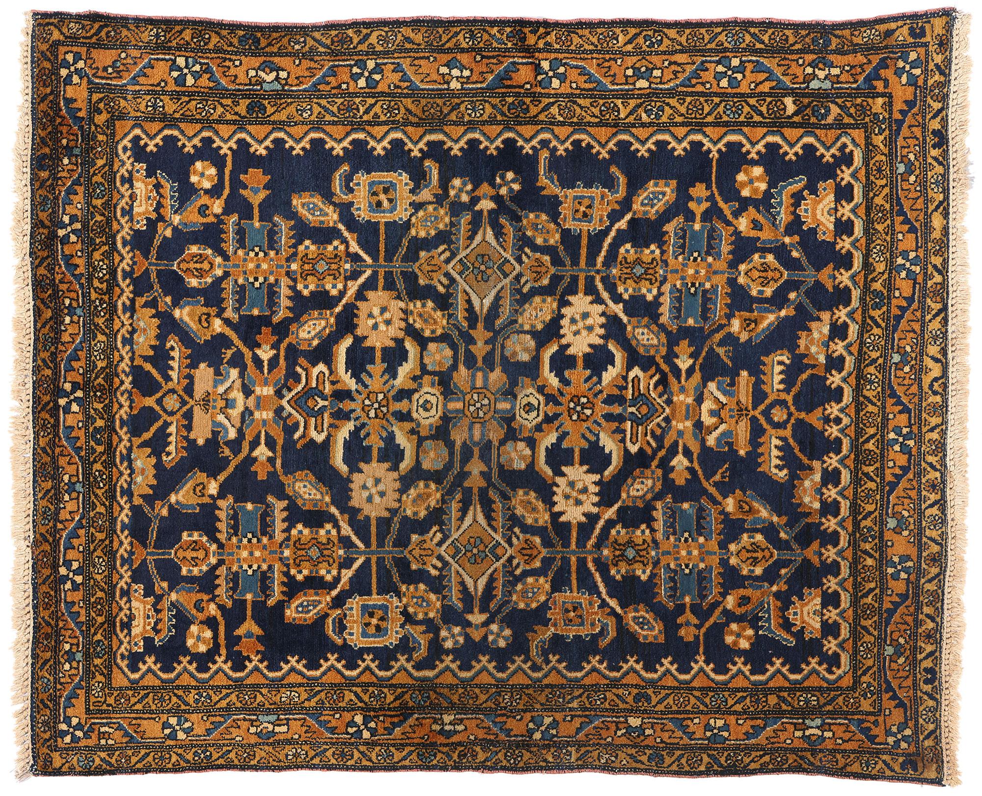 Alfombra persa Hamadan de 1940 con estilo tradicional en venta 1