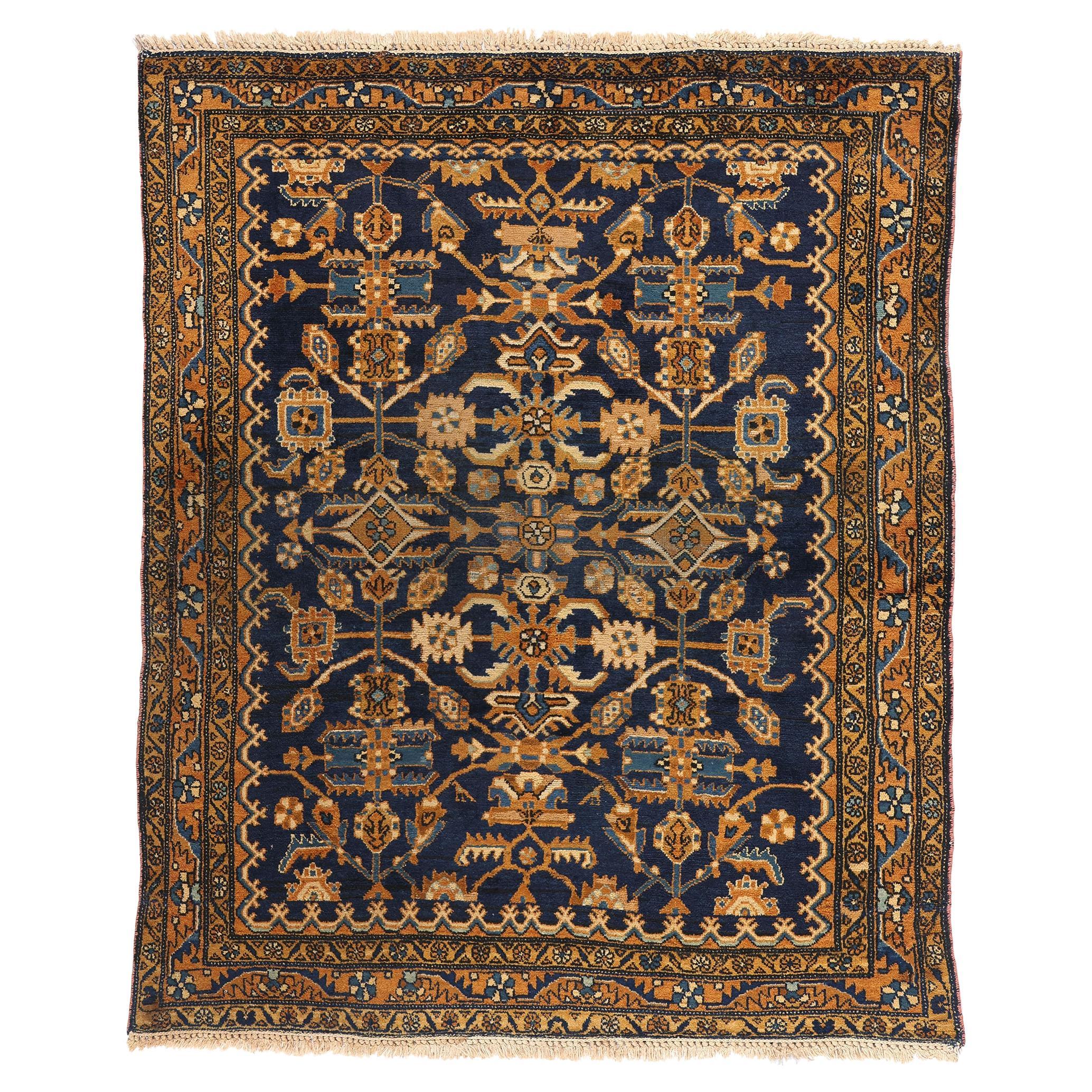 Alfombra persa Hamadan de 1940 con estilo tradicional en venta