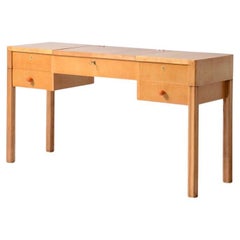 Table console Petinoise des années 1940 en érable blond