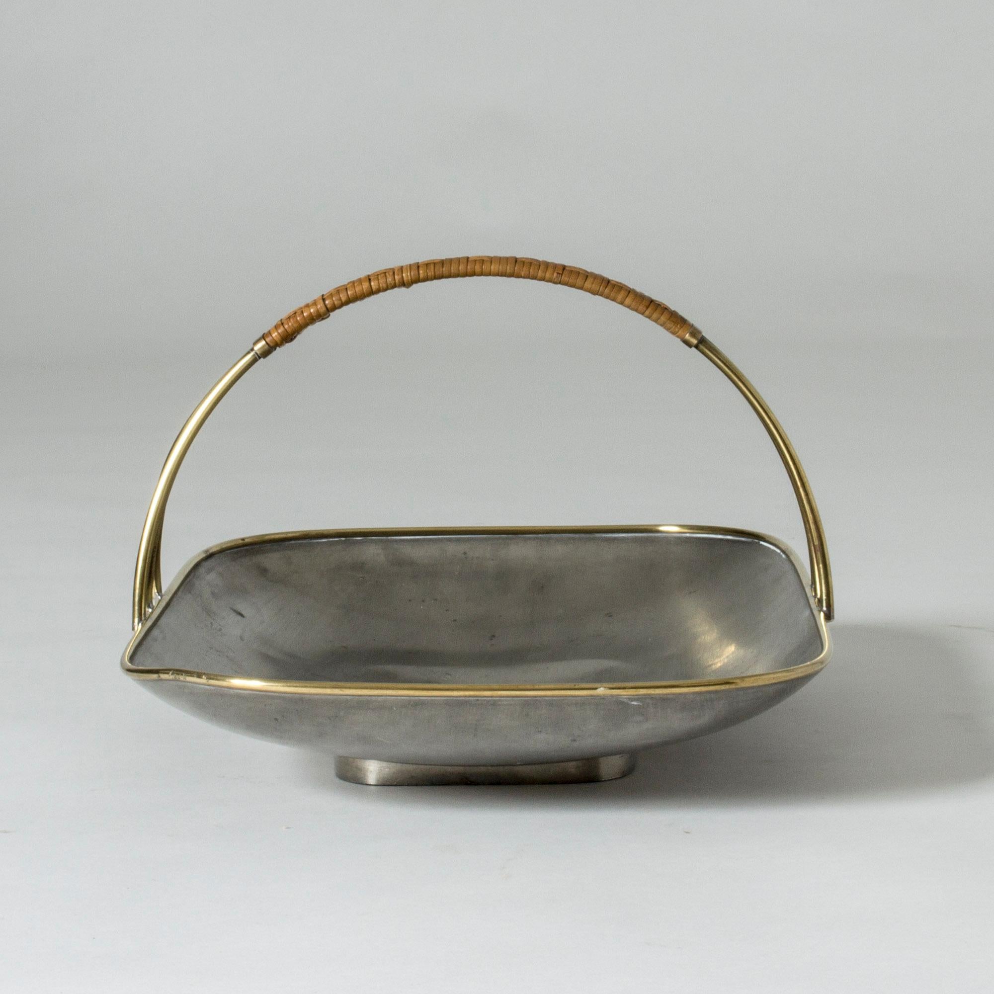 Swedish 1940s Pewter Tray by Nils Fougstedt