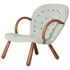 1940s Philip Arctander Clam Chair with Complimentary Re-Upholstery