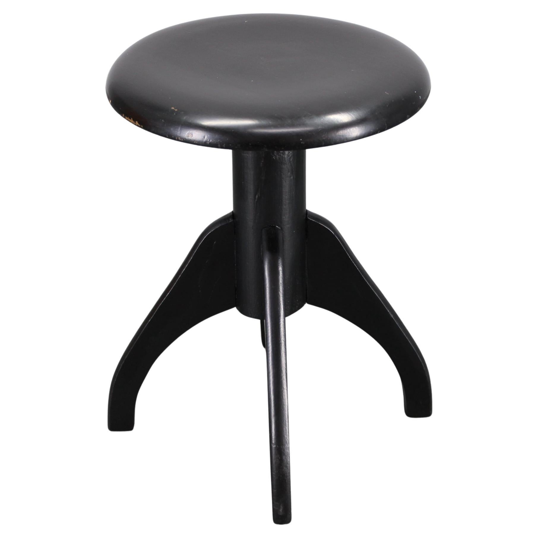 1940s Piano Beech Stool, Czechoslovakia