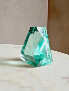 1940s Pietro Chiesa for Fontana Arte Turquoise Glass Object
