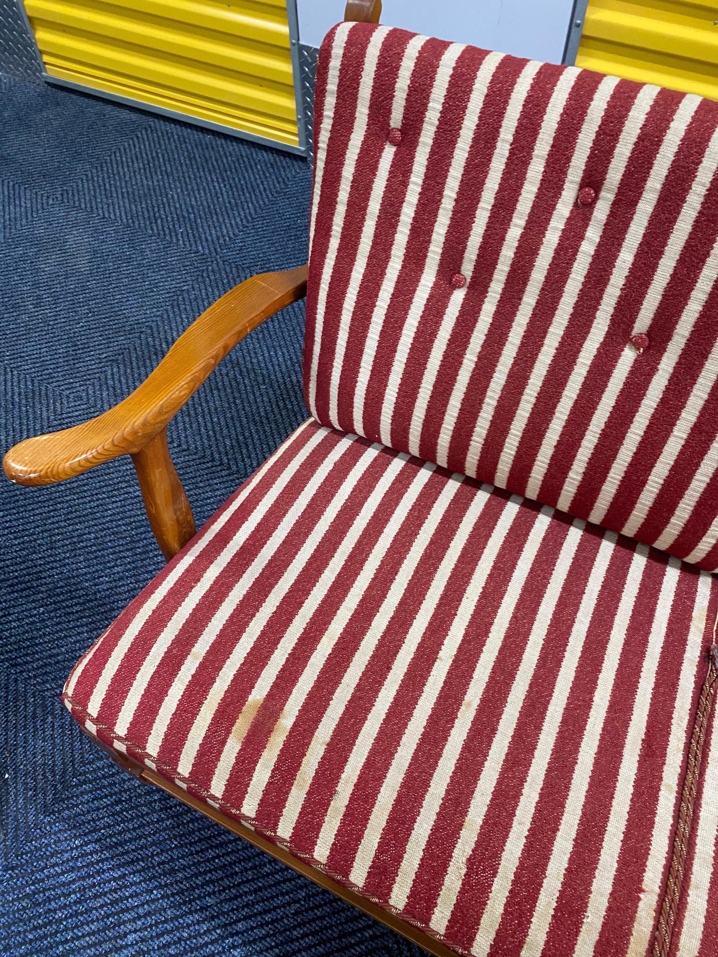 Fabric 1940s Pine Sofa by Gunnar Göpert For Sale