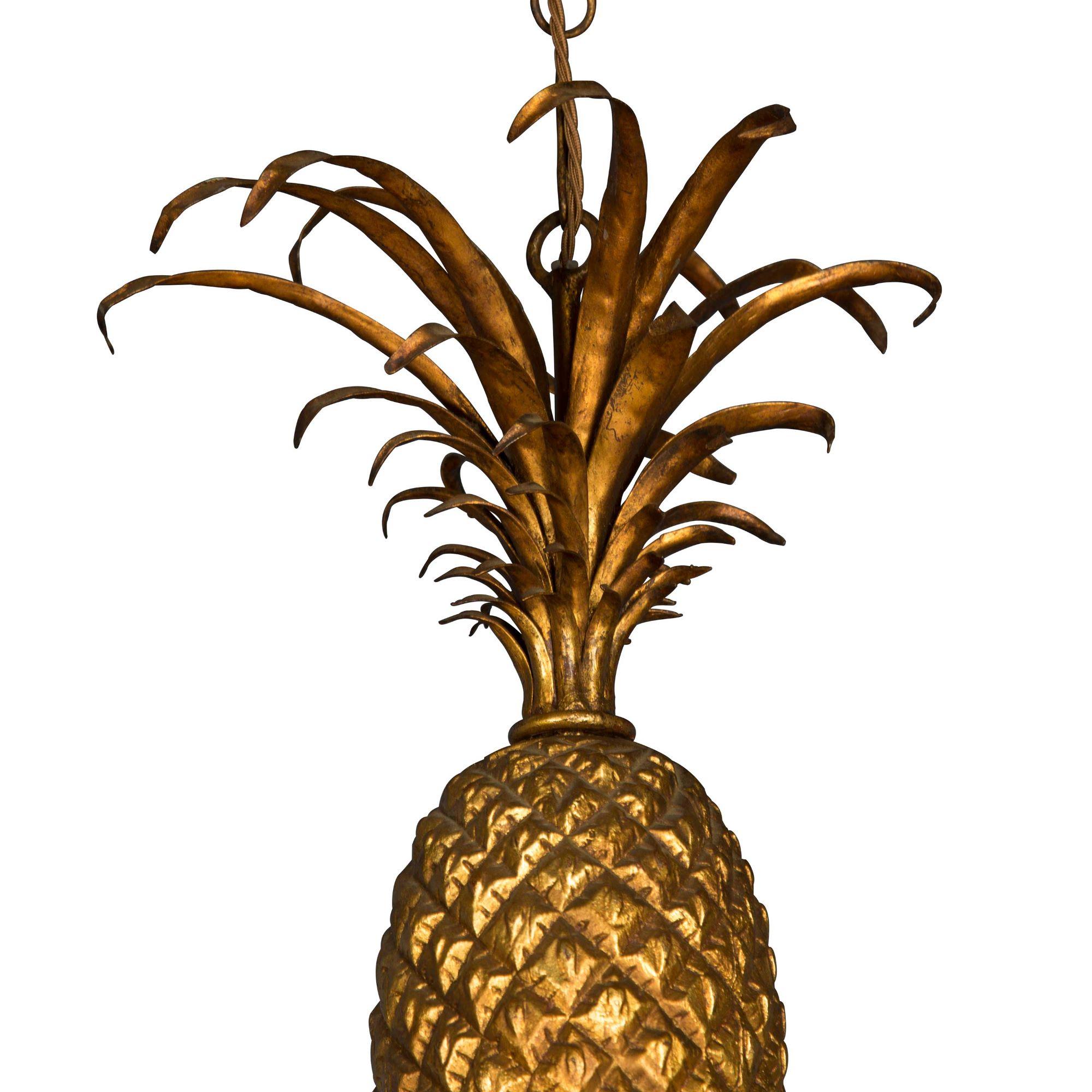 French 1940s Pineapple Five-Arm Chandelier