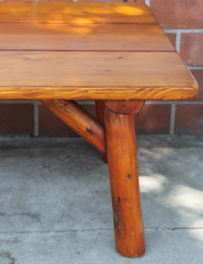 American 1940's Plank Top Rittenhouse Coffee Table For Sale