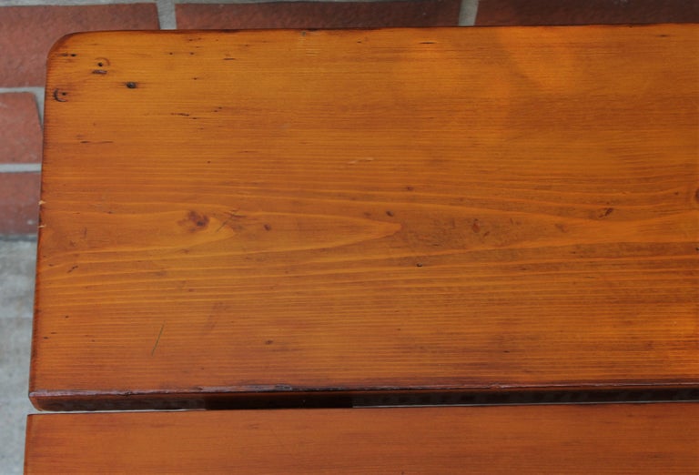 Hand-Crafted 1940's Plank Top Rittenhouse Coffee Table For Sale
