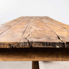 1940's Planked Very Large Poplar French Farmhouse Table - 3.7 metre