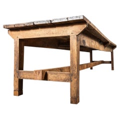 1940's Planked Very Large Poplar French Farmhouse Table - 3.7 metre
