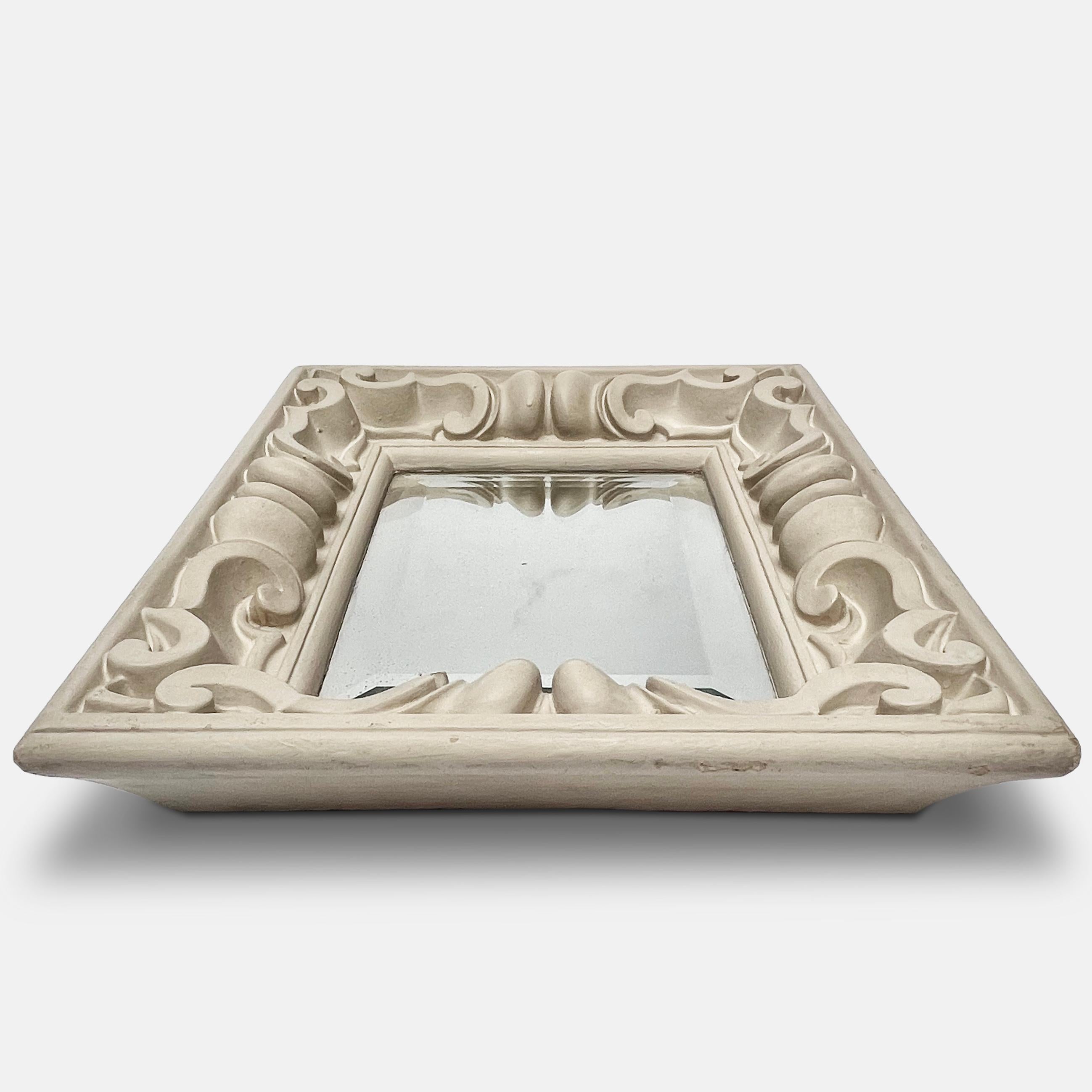 French 1940s Plaster Mirror in the Manner of Serge Roche For Sale